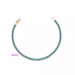 Tennisarmband mit türkisblauen Steinen