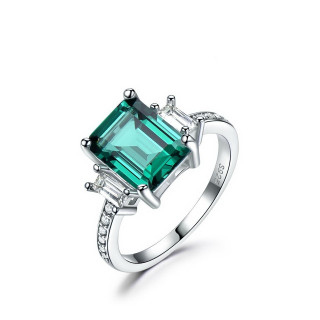 Ring aus Silber - Smaragd